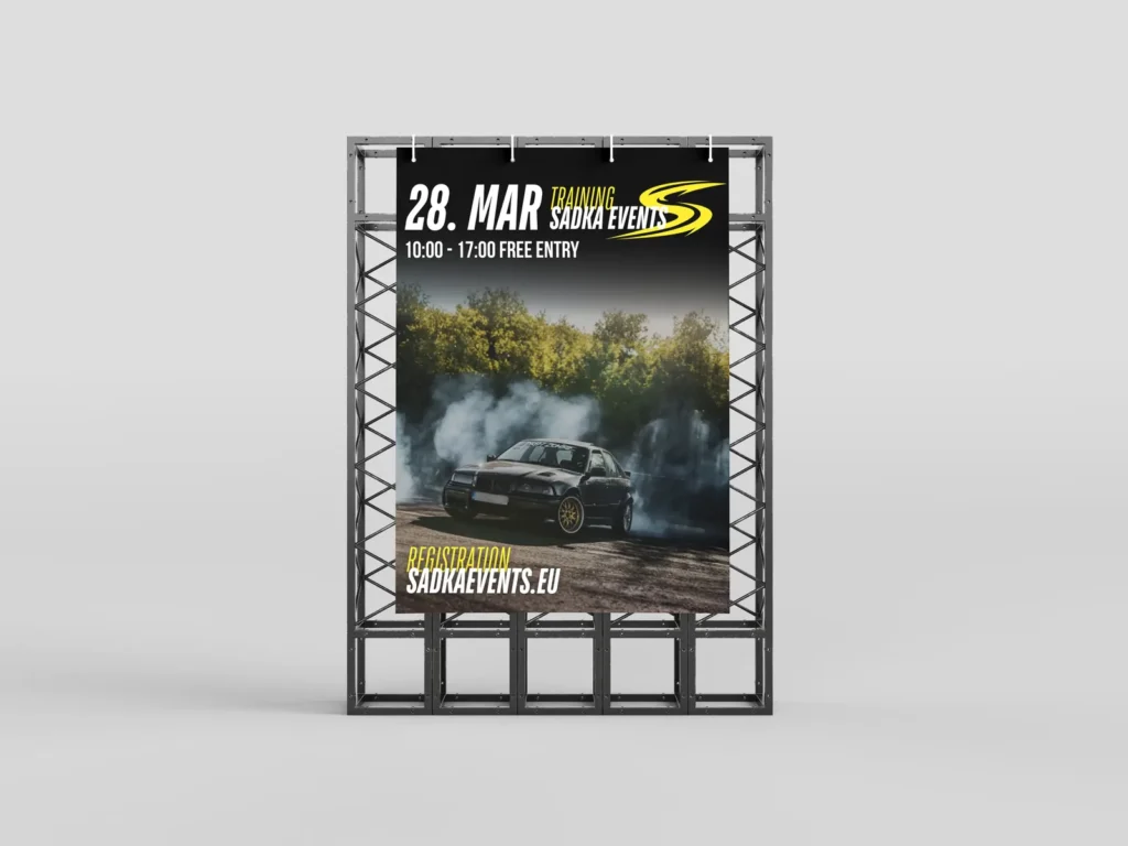 Návrh bannera na podujatie s driftom
